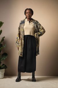 Dhurrie Taupe Velvet Boyfriend Jacket - Image 4