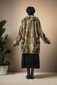 Dhurrie Taupe Velvet Boyfriend Jacket - Image 5