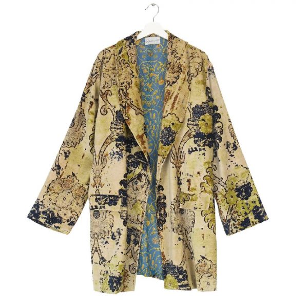 Dhurrie Taupe Velvet Boyfriend Jacket