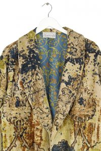 Dhurrie Taupe Velvet Boyfriend Jacket - Image 3