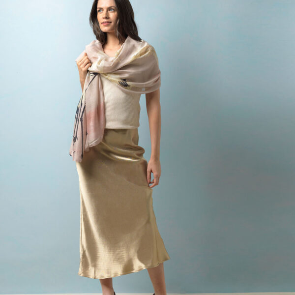 One Hundred Stars Stork Pink Scarf