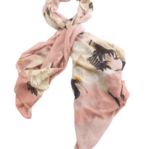 One Hundred Stars Stork Pink Scarf