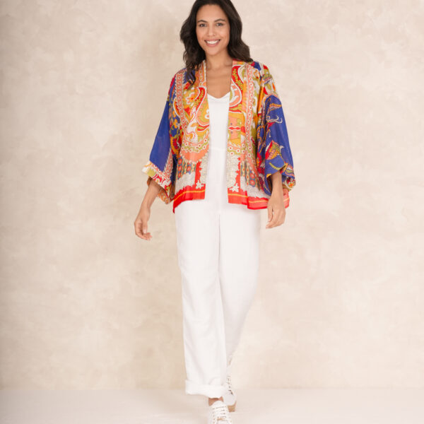 One Hundred Stars Carnival Cobalt Kimono