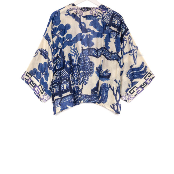 One Hundred Stars Giant Willow Blue Kimono