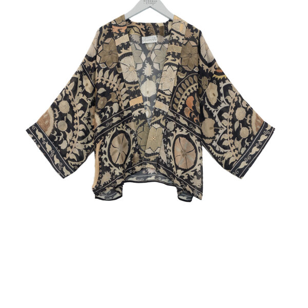One Hundred Stars Susani Charcoal Kimono