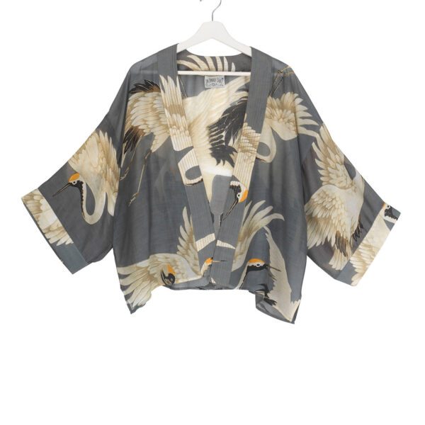 One Hundred Stars Stork Slate Kimono
