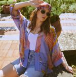 One Hundred Stars Crane Periwinkle Headband - Image 2