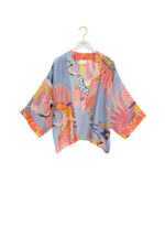 One Hundred Stars Crane Periwinkle Kimono