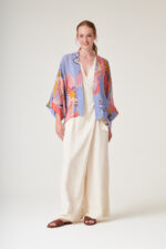 One Hundred Stars Crane Periwinkle Kimono - Image 2