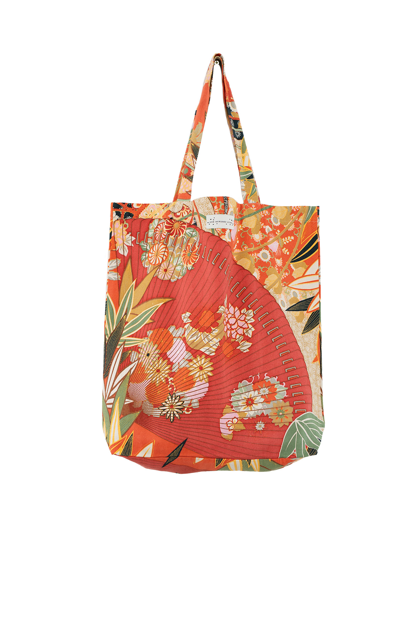 One Hundred Stars Fans Scarlet Canvas Bag