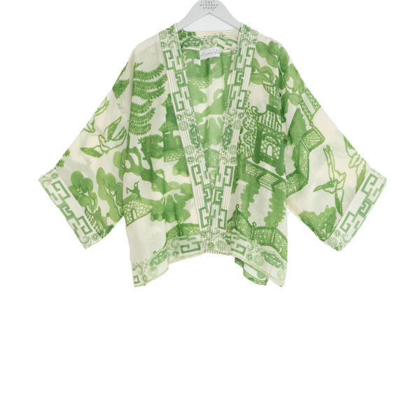 One Hundred Stars Giant Willow Green Kimono