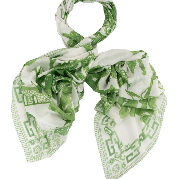 One Hundred Stars Giant Willow Green Scarf