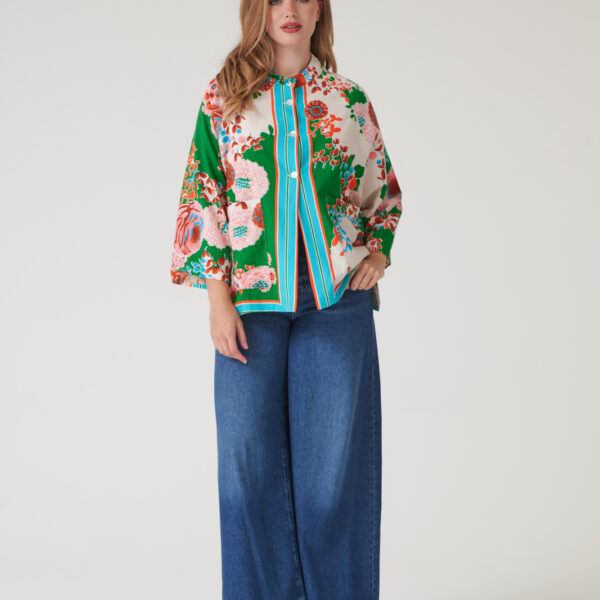One Hundred Stars Kitsch Bouquet Green Summer Jacket