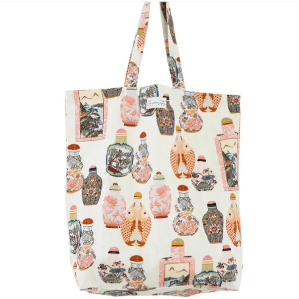 One Hundred Stars Perfume Bottles Blush Canvas Bag