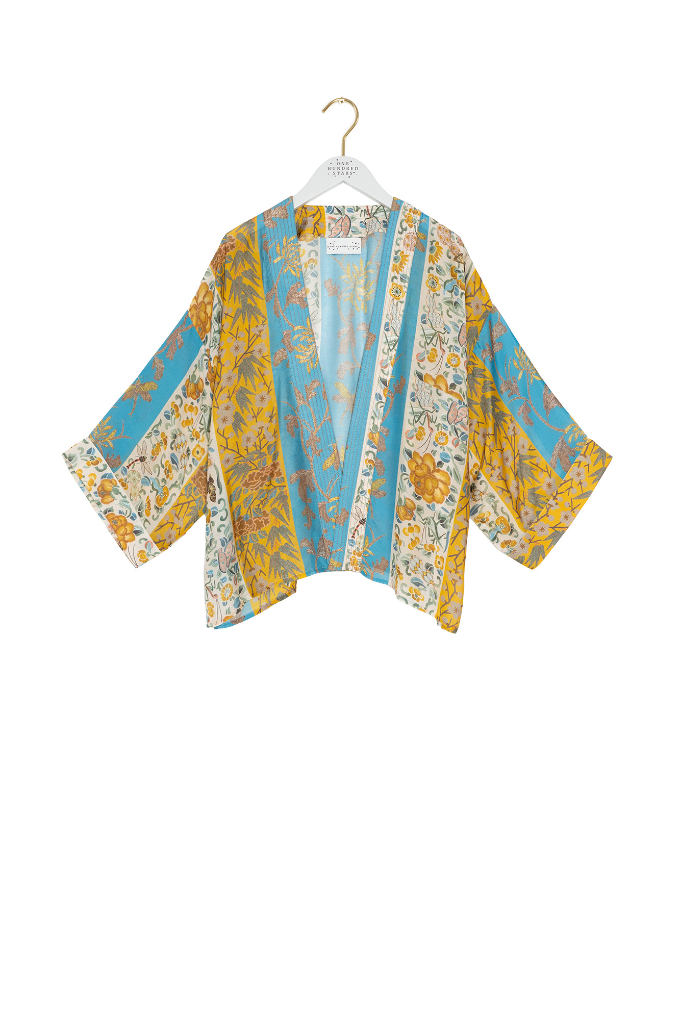 One Hundred Stars Ribbons Gold Kimono