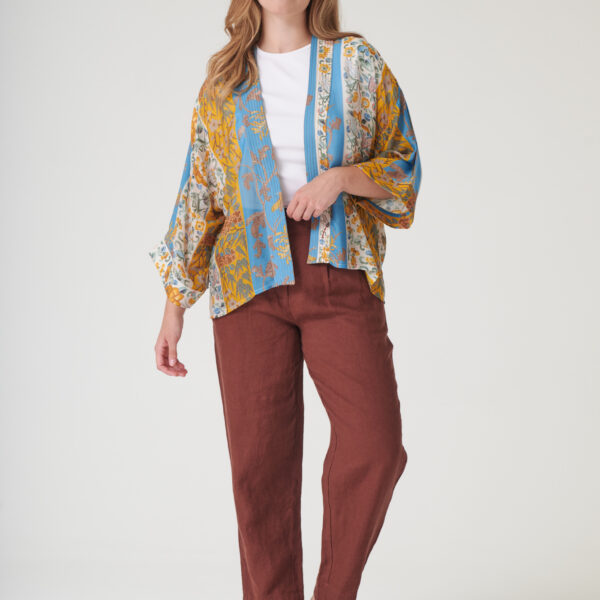 One Hundred Stars Ribbons Gold Kimono