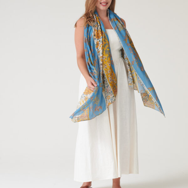 One Hundred Stars Ribbons Gold Scarf