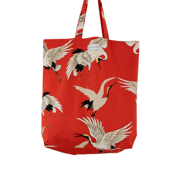 One Hundred Stars Stork Scarlet Canvas Bag