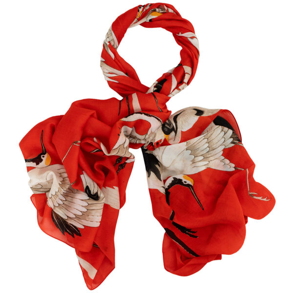 One Hundred Stars Stork Scarlet Scarf