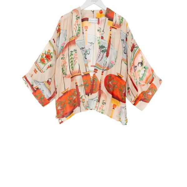 One Hundred Stars Lanterns Red Kimono