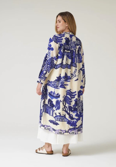 One Hundred Stars Giant Willow Blue Duster Jacket - Image 3
