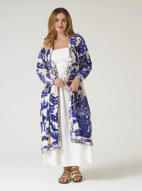 One Hundred Stars Giant Willow Blue Duster Jacket - Image 2
