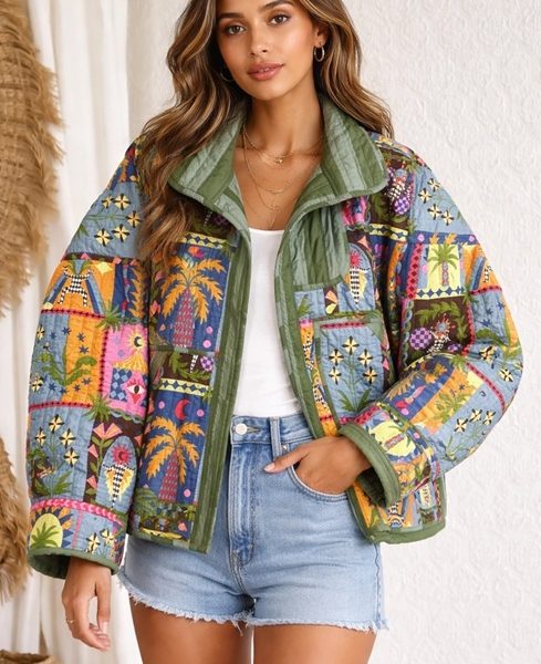 Cotton Quilted Reversible Jacket