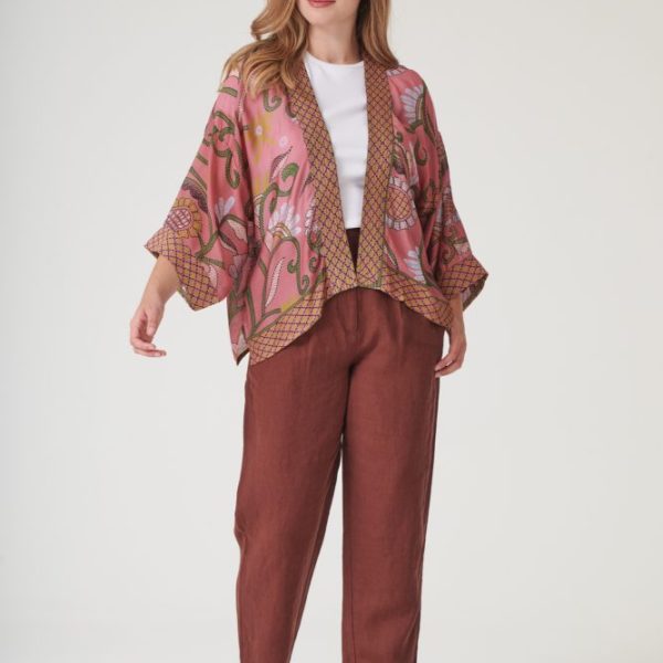 One Hundred Stars Giant Kantha Dusk Kimono
