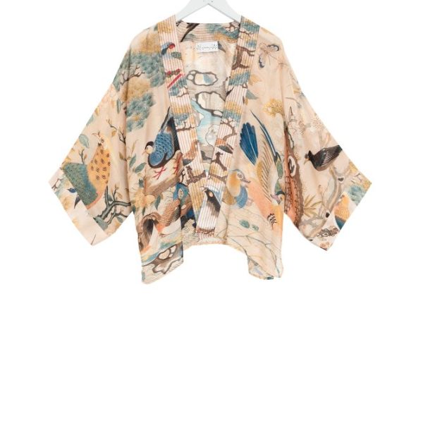 One Hundred Stars Hummingbird Nude Kimono